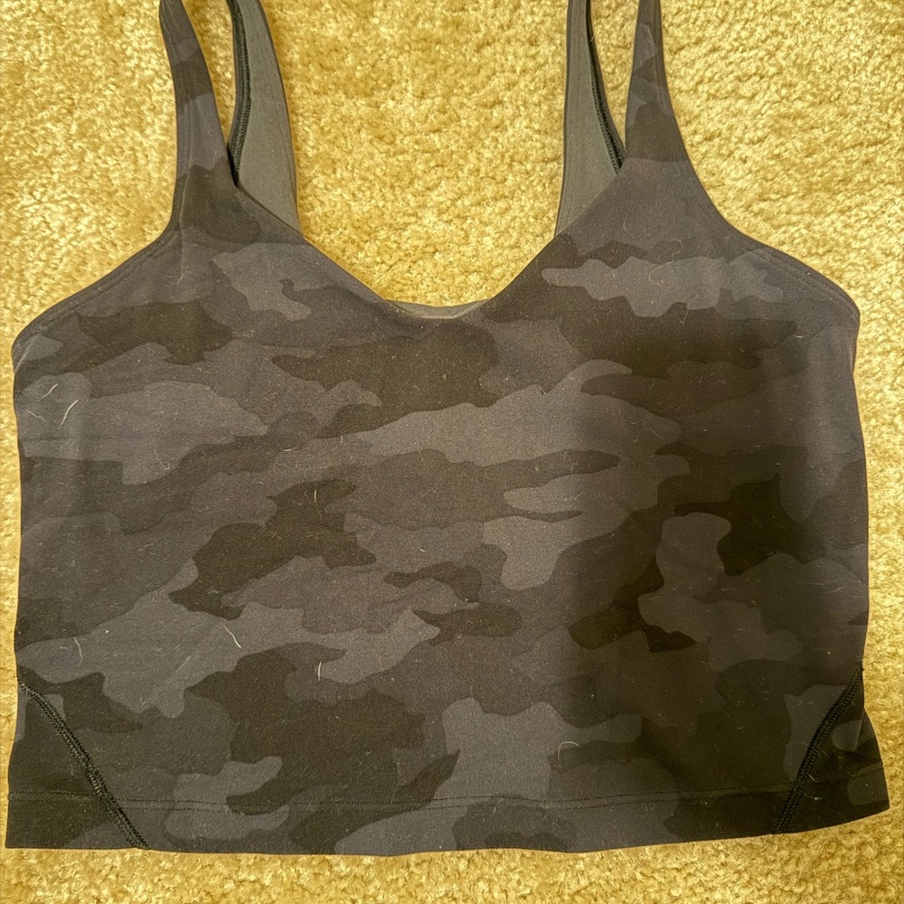 lululemon athletica Black Camo crop Tank Top